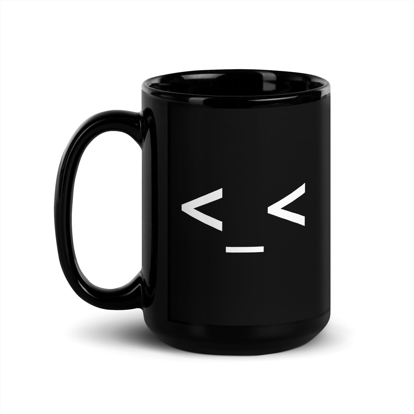 15 oz <_< | Shifty Left Glance Emoji Ceramic Coffee Mug - Emote IRL