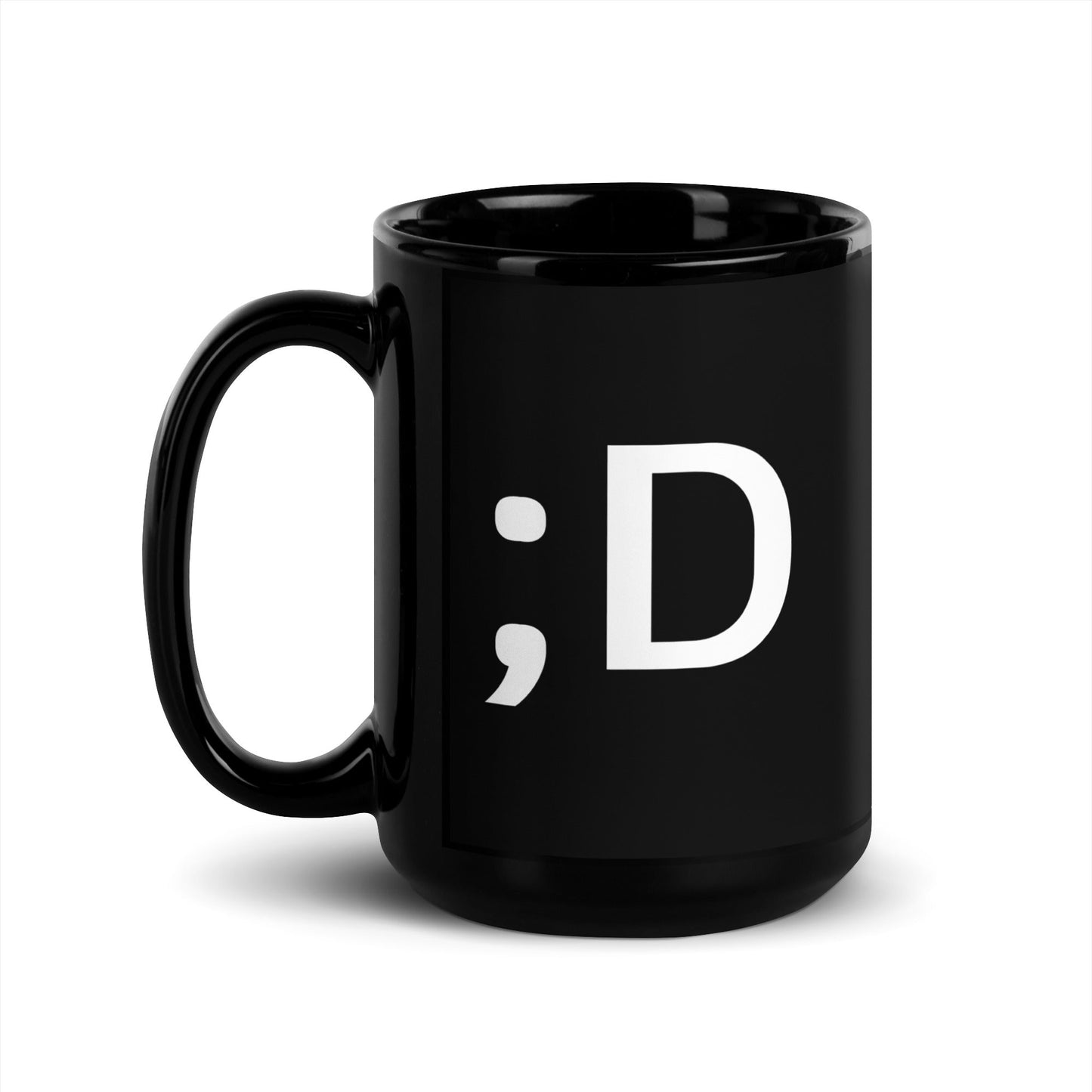 15 oz ;D | Winky Happy Face Emoji Ceramic Coffee Mug - Emote IRL