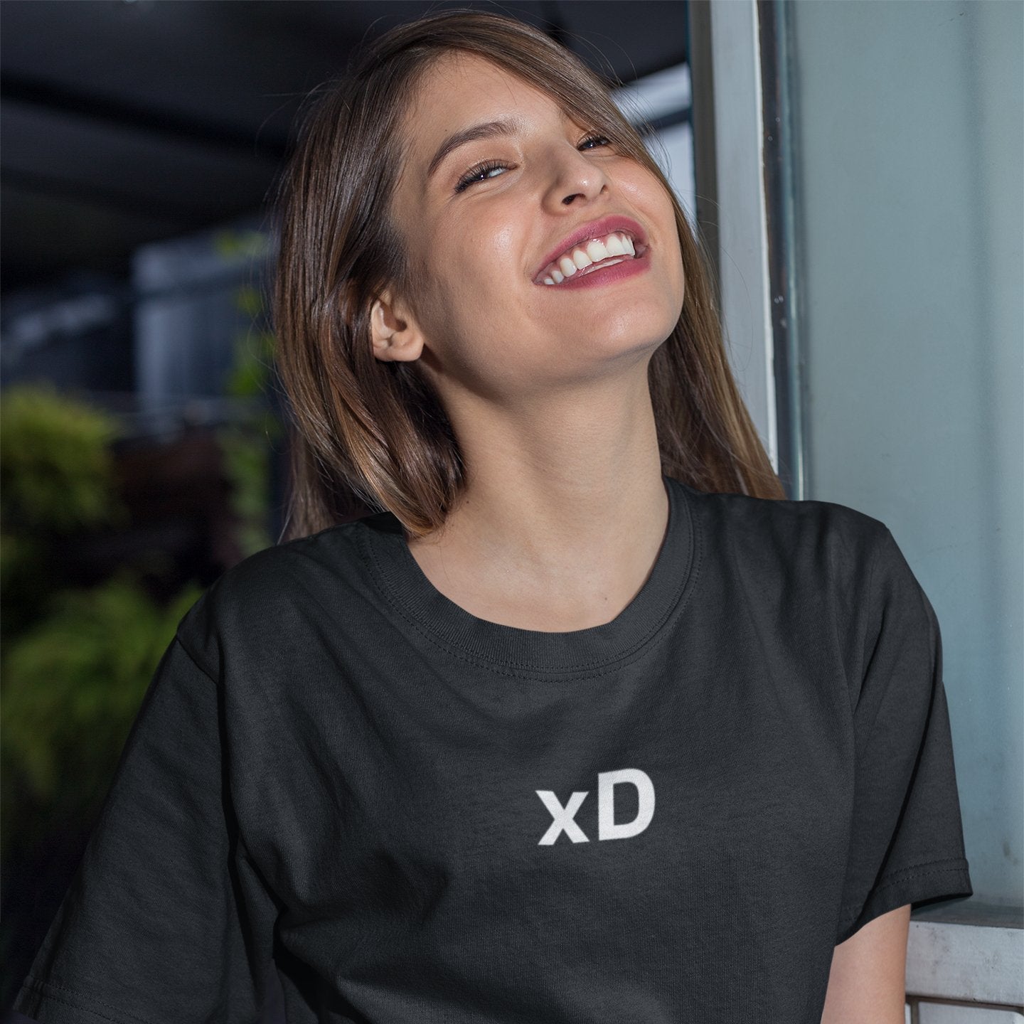 Black xD | Cry Laughing Emoji Graphic T shirt for Men and Women - Emote IRL