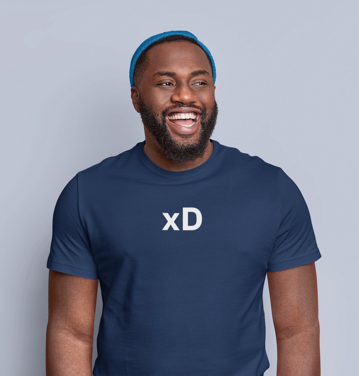 Black xD | Cry Laughing Emoji Graphic T shirt for Men and Women - Emote IRL