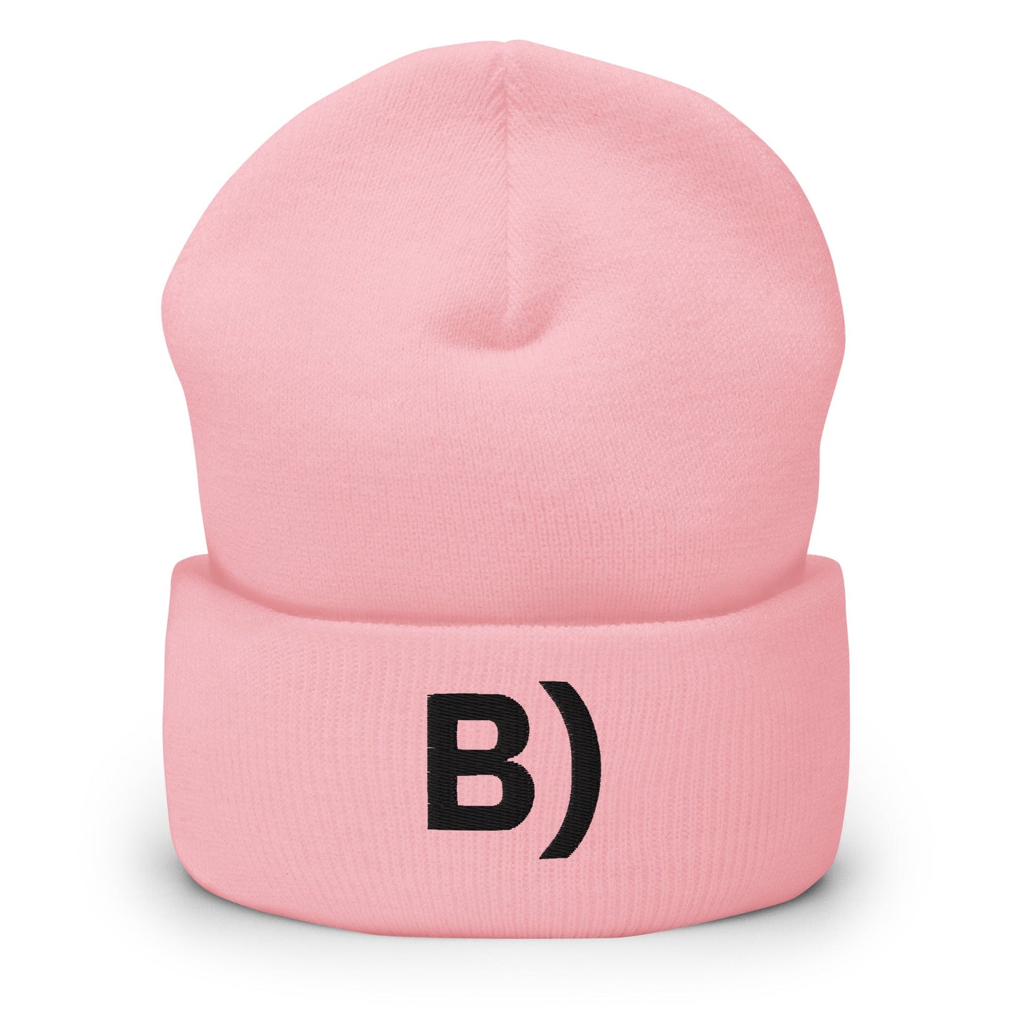 Baby Pink B) | Cool Sunglasses Smiley Embroidery Design Beanie for Men and Women - Emote IRL