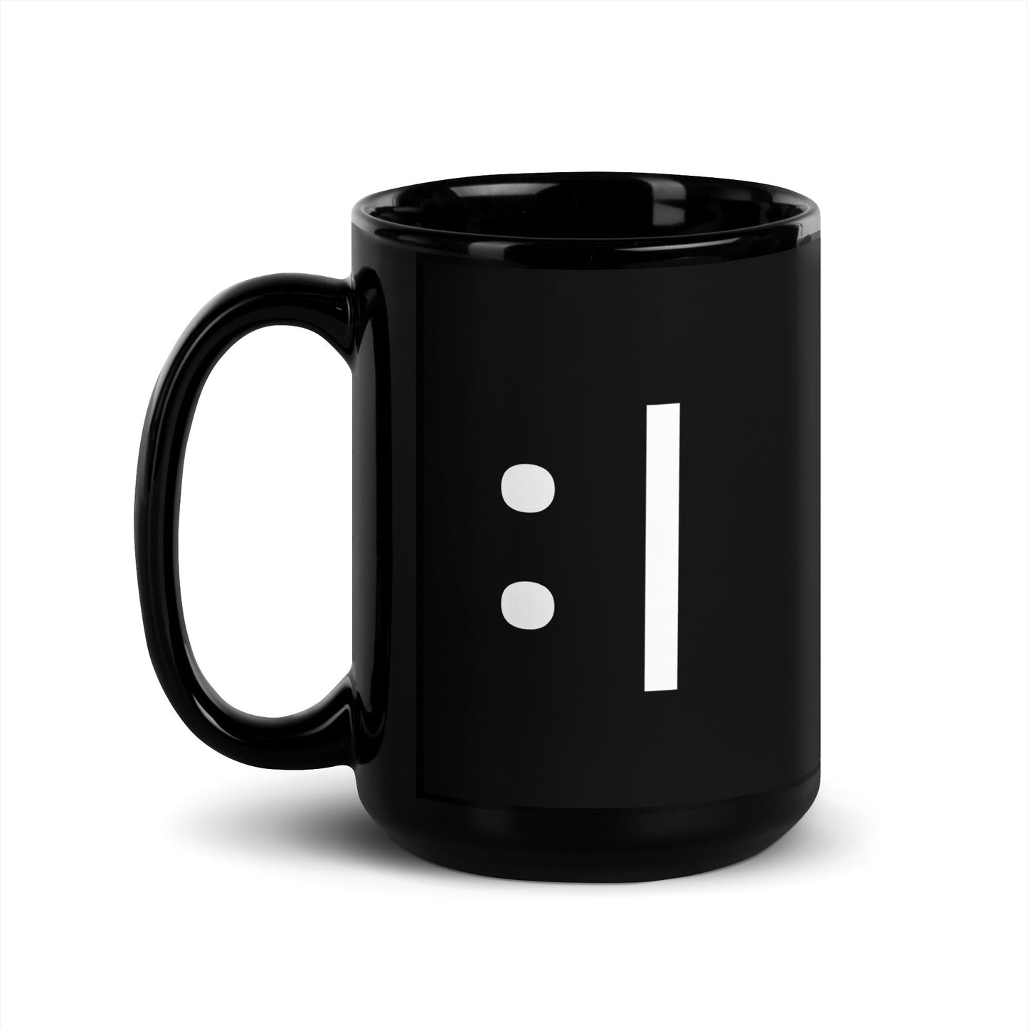 :| | Bored Emoji 15 oz Big Ceramic Coffee Mug and Tea Mug (left view) - Emote IRL