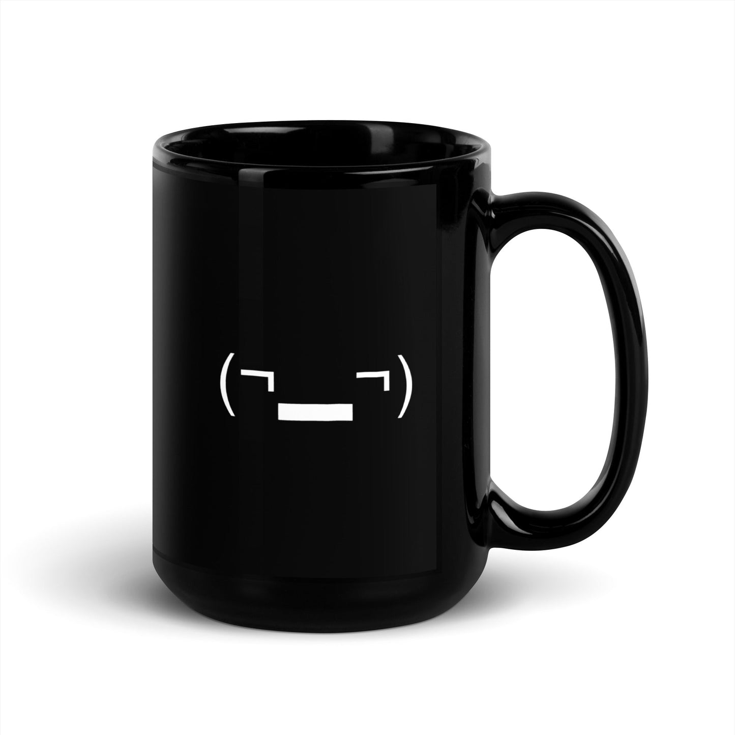(¬▂¬) | Sarcastic Side Glance Emote 15 oz Big Ceramic Coffee Mug and Tea Mug (left view) - Emote IRL
