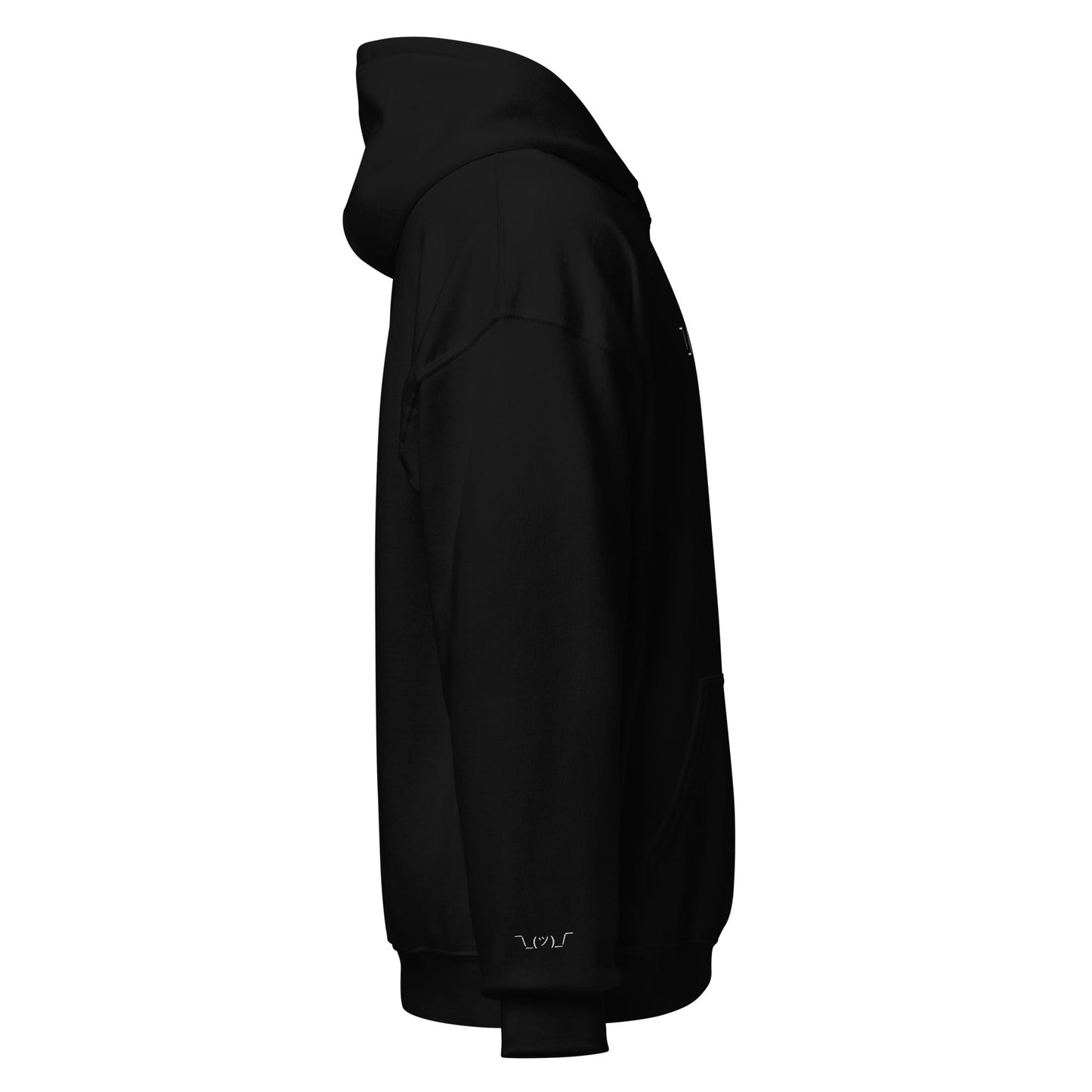 Black ¯\_(ツ)_/¯ | Shrug Emote Graphic Hoodie for Men and Women - Emote IRL