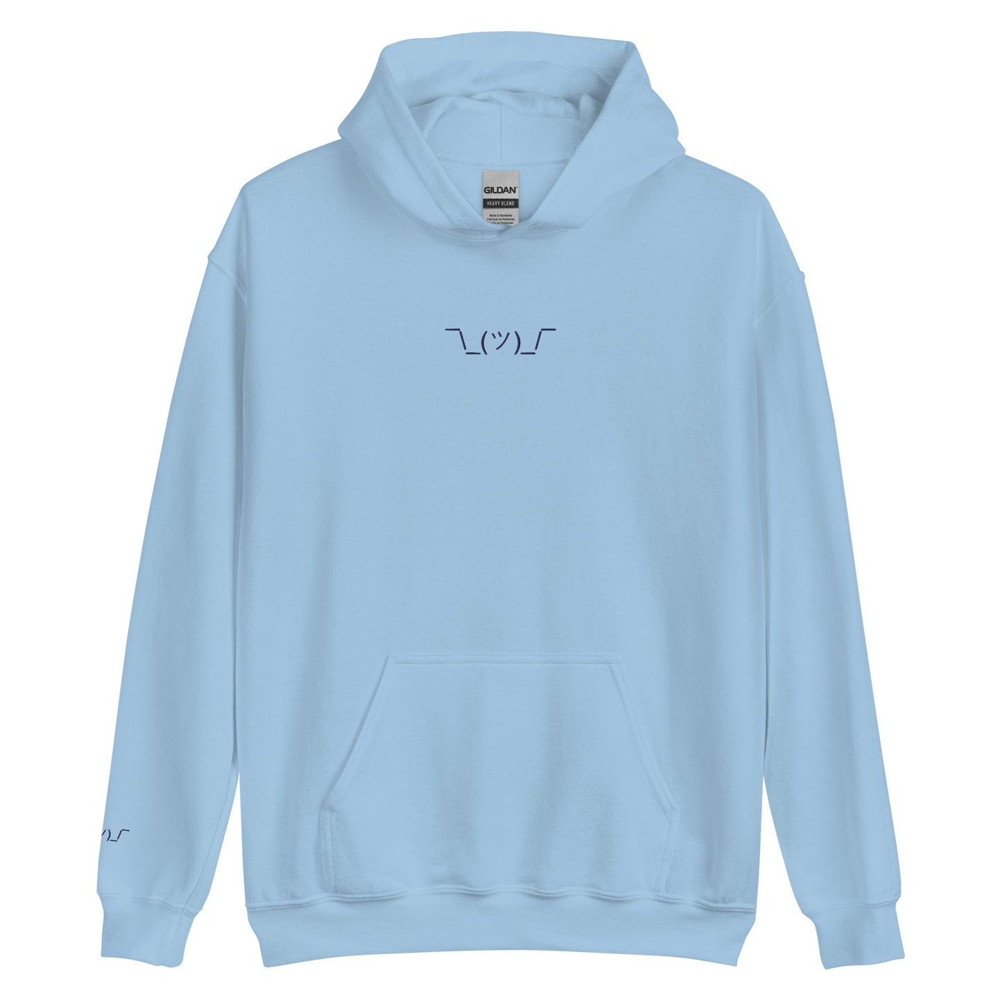 Light Blue ¯\_(ツ)_/¯ | Shrug Emote Graphic Hoodie for Men and Women - Emote IRL