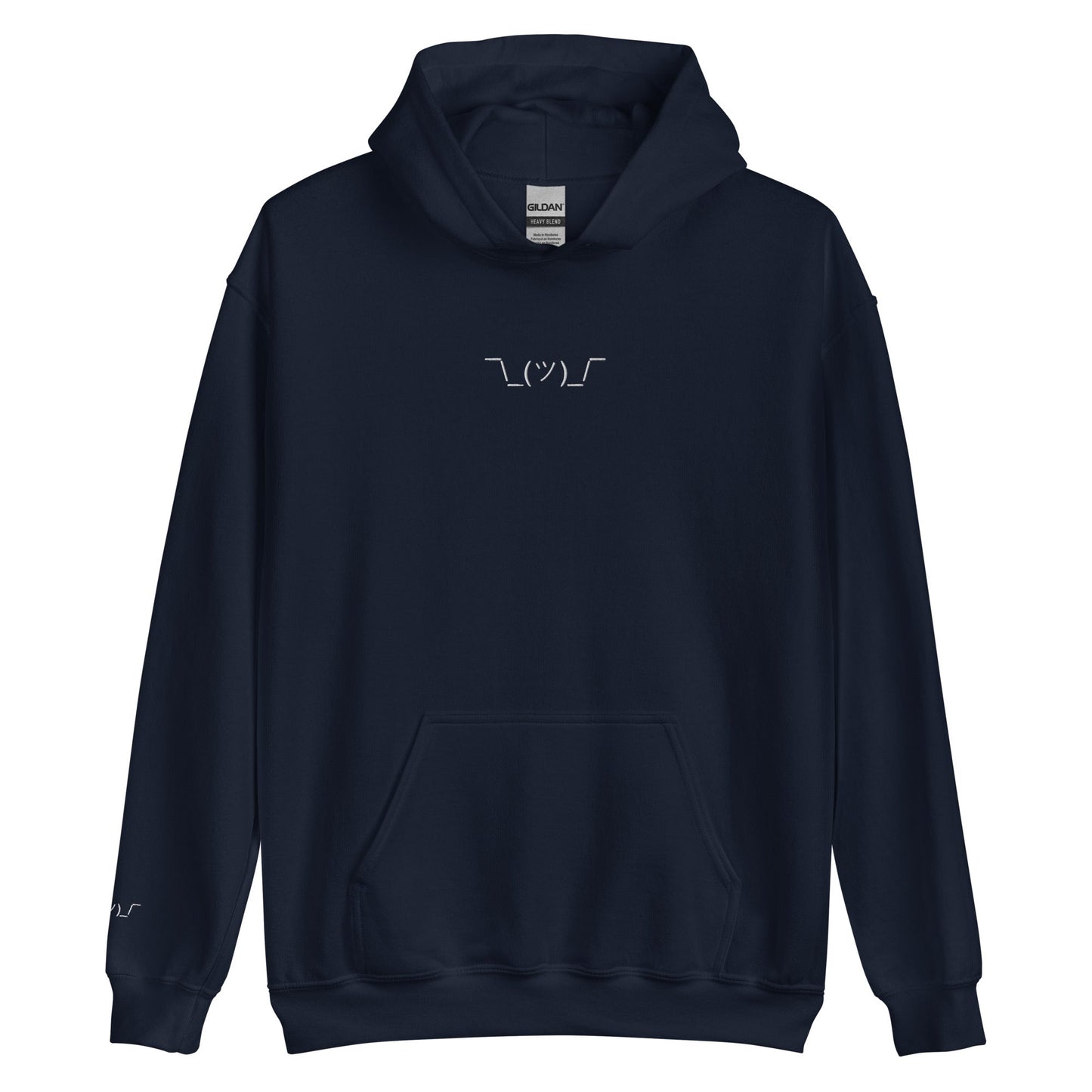 Navy ¯\_(ツ)_/¯ | Shrug Emote Graphic Hoodie for Men and Women - Emote IRL
