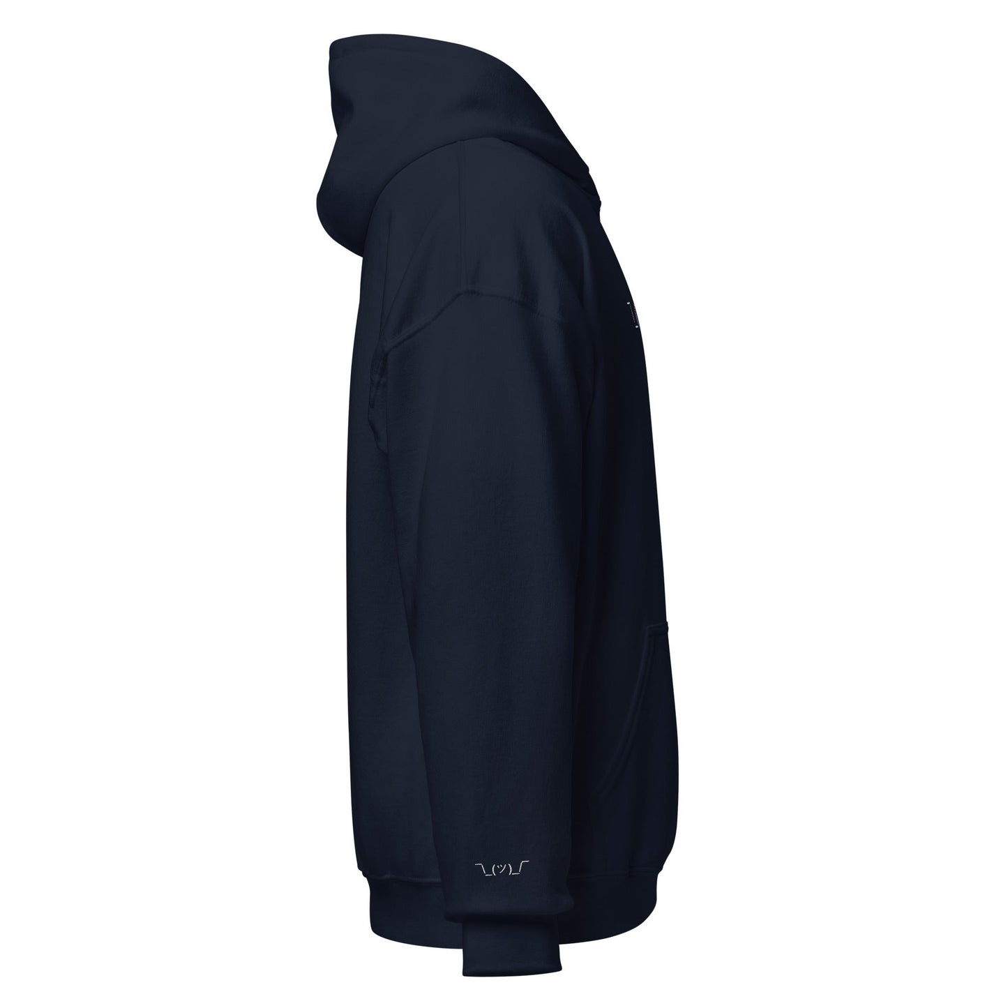 Navy ¯\_(ツ)_/¯ | Shrug Emote Graphic Hoodie for Men and Women - Emote IRL