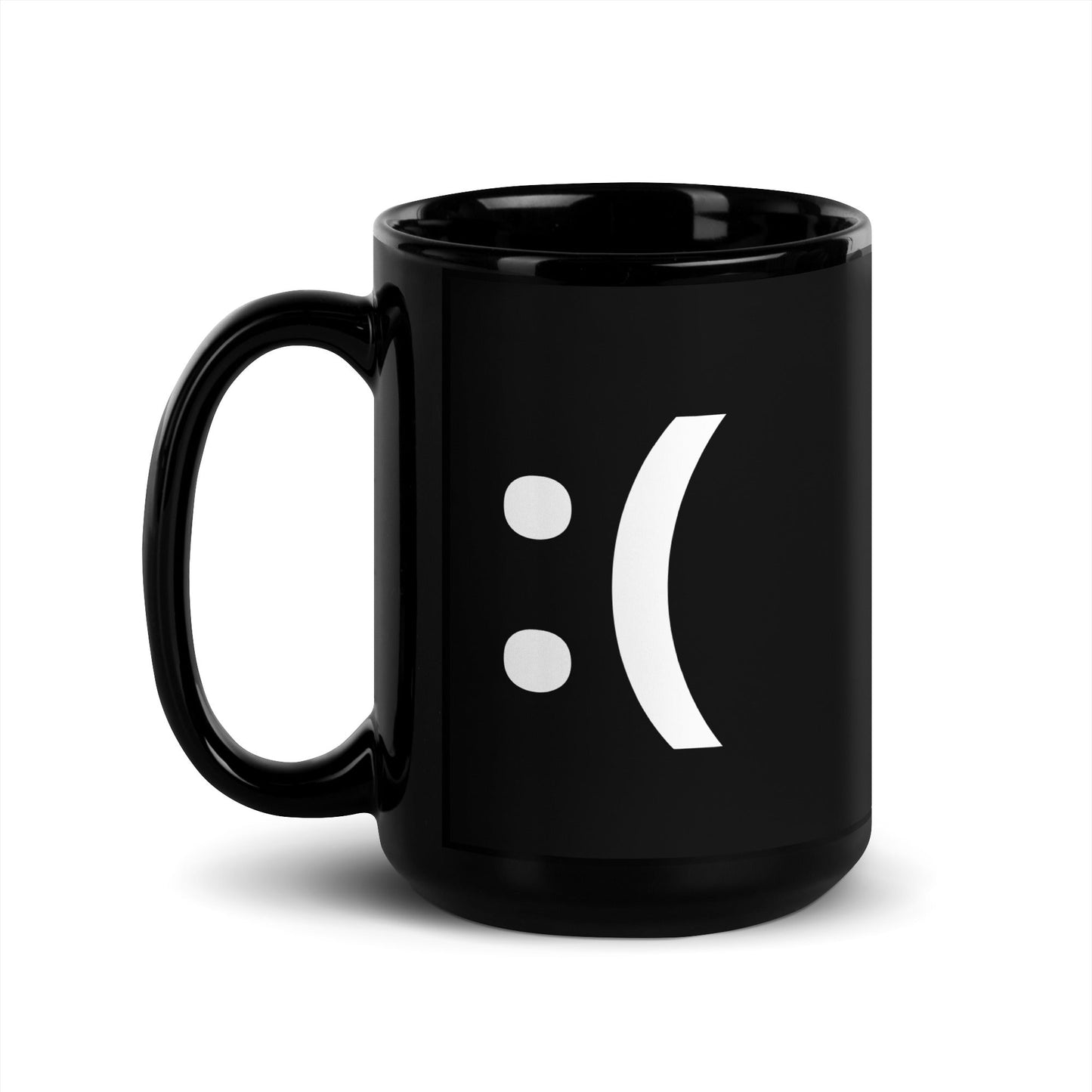 :( | Sad Emoji 15oz Big Ceramic Coffee Mug and Tea Mug (left view)- Emote IRL
