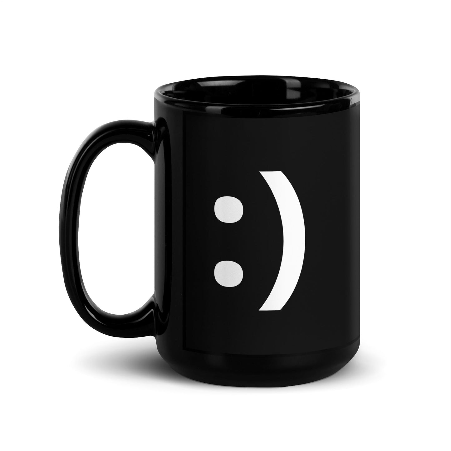 :) | Happy Smiley Emoji 15 oz Big Ceramic Coffee Mug and Tea Mug (left view) - Emote IRL