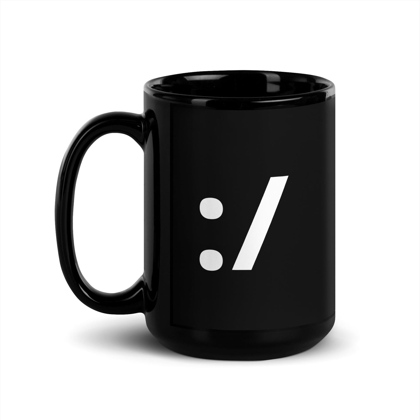 :/ | Disappointed Emoji 15 oz Big Ceramic Coffee Mug and Tea Mug (left view) - Emote IRL