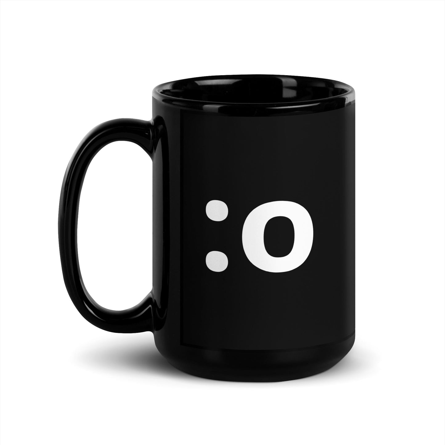:o | Surprised Emoji 15 oz Big Ceramic Coffee Mug and Tea Mug (left view) - Emote IRL