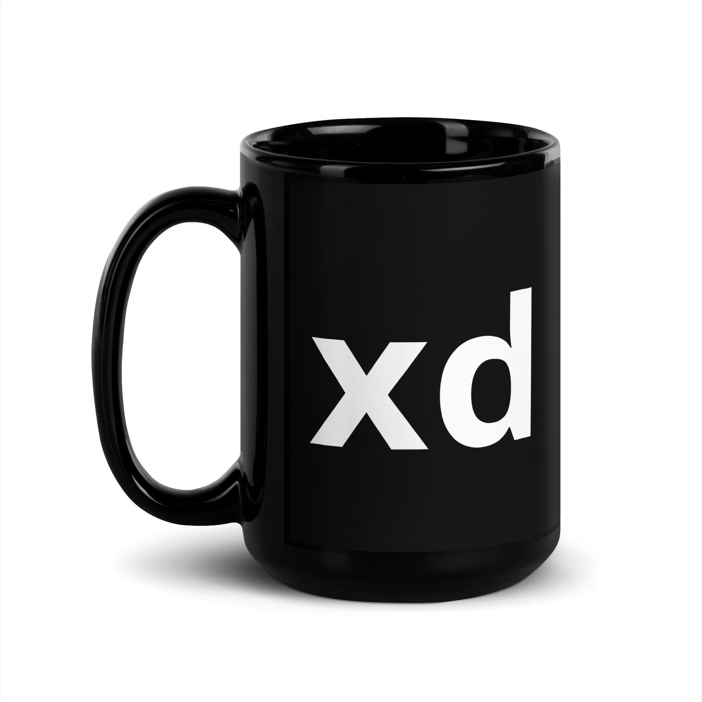 xd | Laughing Emoji 15 oz Big Ceramic Coffee Mug and Tea Mug (left view) - Emote IRL