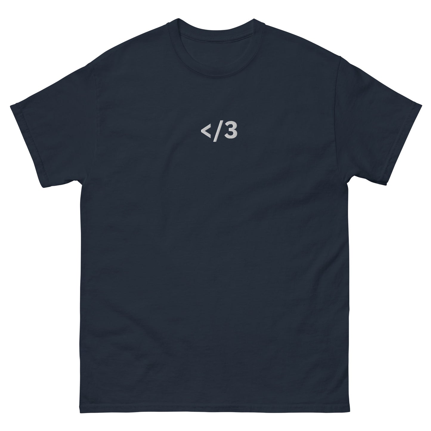 Navy </3 | Heartbreak Emoji Graphic T shirt for Men and Women - Emote IRL