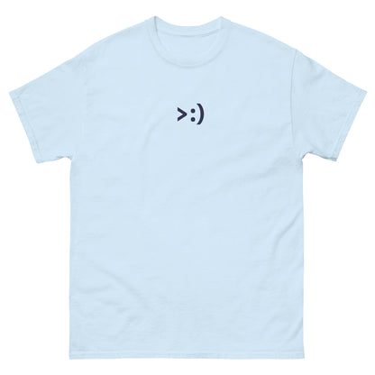 >:) | Evil Eyebrow Emoji Graphic T shirt for Men and Women