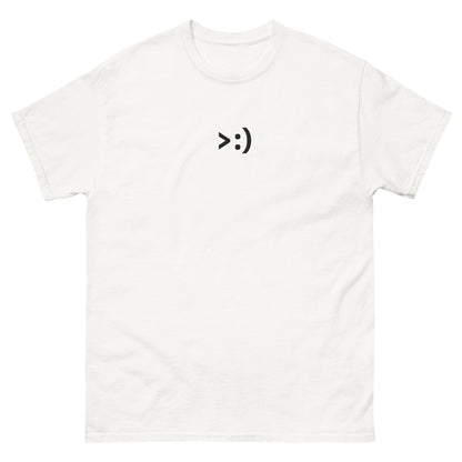 >:) | Evil Eyebrow Emoji Graphic T shirt for Men and Women