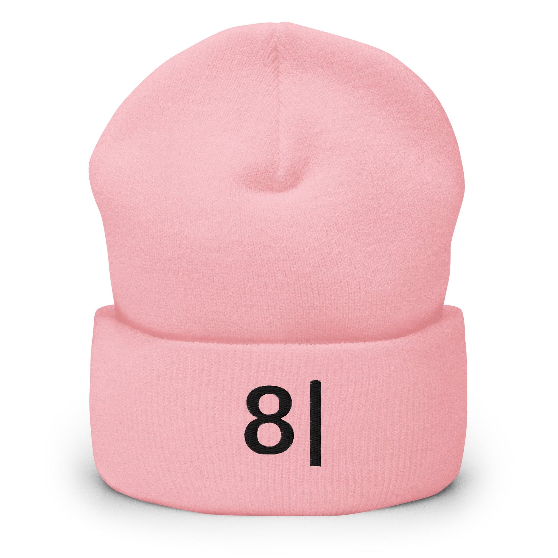 Baby Pink 8| | "Not Impressed" Emoji Embroidery Design Beanie for Men and Women - Emote IRL