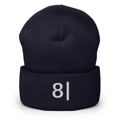 8| | "Not Impressed" Emoji Embroider Navy Design Beanie for Men and Women- Emote IRL