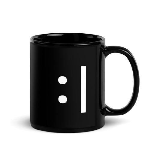 :| | Bored Emoji 11 oz Ceramic Coffee Mug and Tea Mug (right view) - Emote IRL