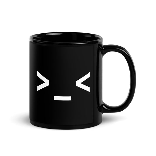 >_< | Cringe Cute Emoji 11 oz Big Ceramic Coffee Mug and Tea Mug (right view) - Emote IRL