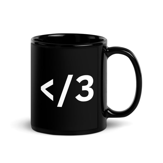 </3 | Heartbreak Emoji 11 oz Ceramic Coffee Mug and Tea Mug (right view) - Emote IRL