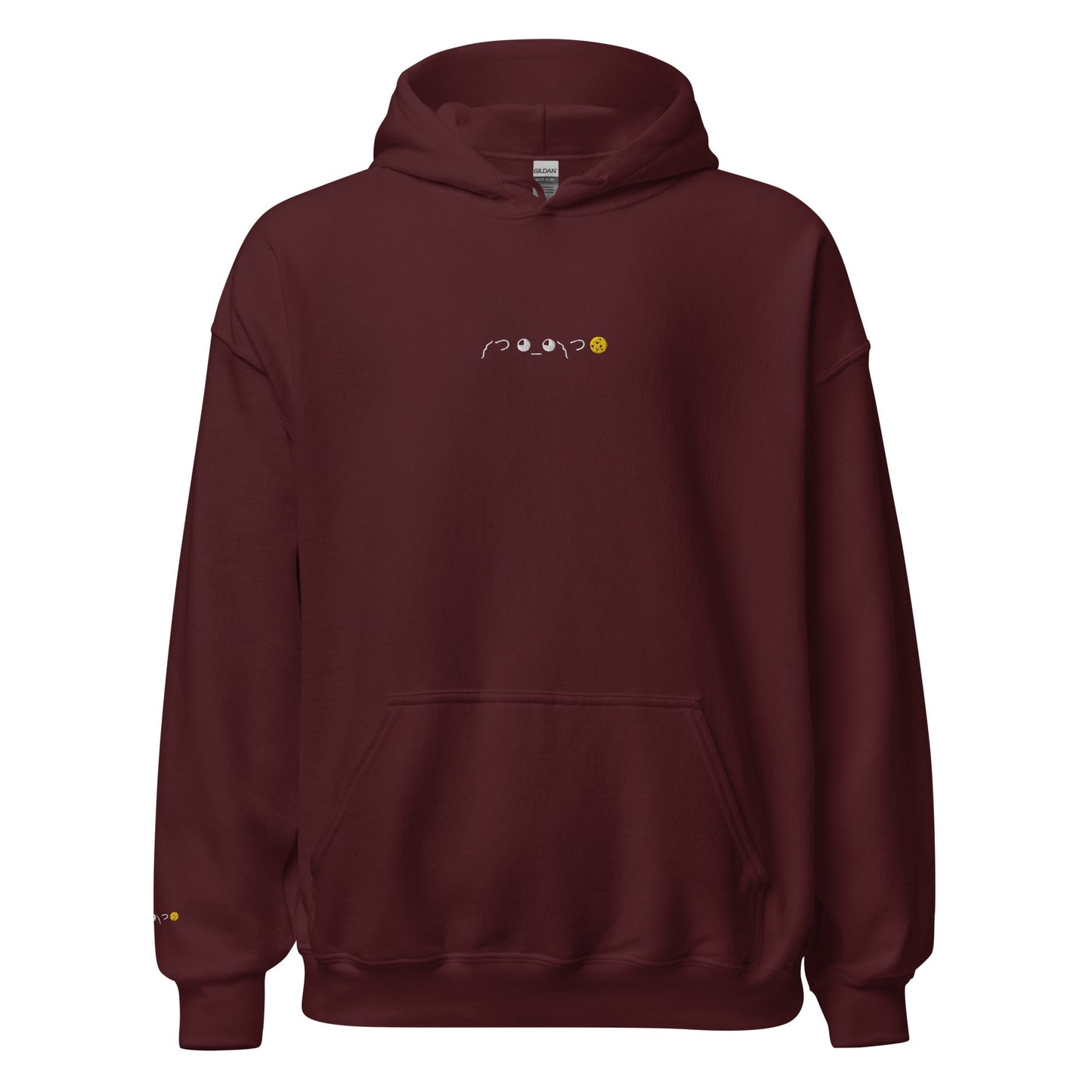 Maroon ༼ つ ◕_◕ ༽つ🍪 | Cookie Gib Emoticon Graphic Hoodie for Men and Women - Emote IRL