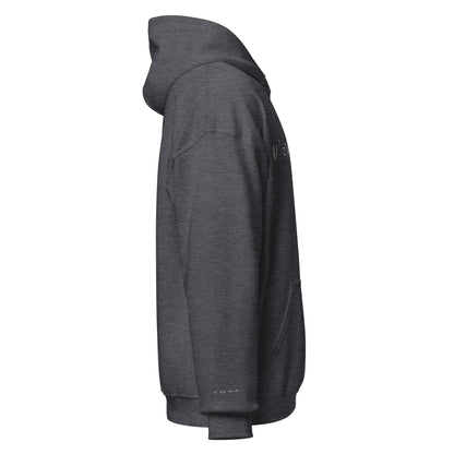 Dark Heather (ﾉ｀□´)ﾉ⌒┻━┻ | Flip the Table Emoticon Hoodie for Men and Women - Emote IRL