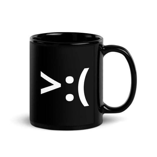 >:( | Frowning Emoji 11 oz Ceramic Coffee Mug and Tea Mug (right view) - Emote IRL