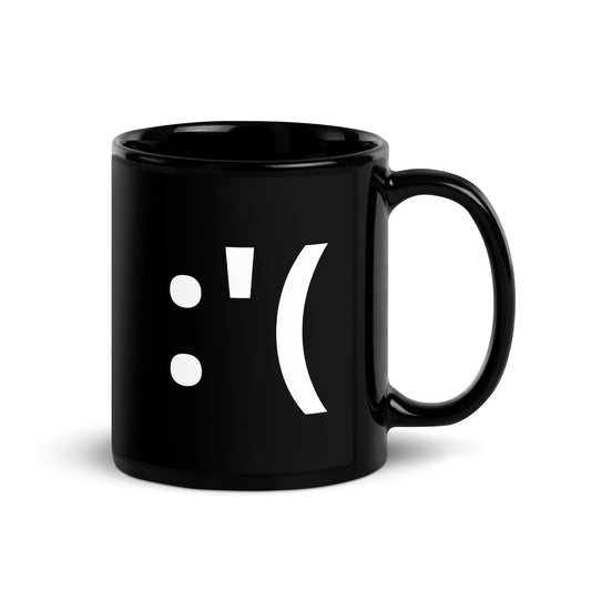 :'( | Sad Crying Emoji 11 oz Ceramic Coffee Mug and Tea Mug (right view)  - Emote IRL