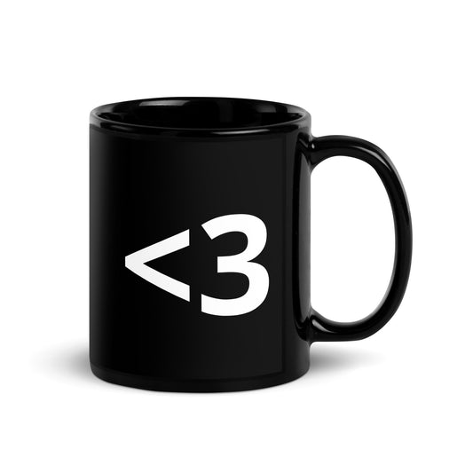 <3 | Heart Emoji 11 oz Ceramic Coffee Mug and Tea Mug (right view) - Emote IRL