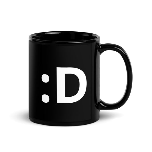 :D | Big Smile Happy Emoji 11 oz Ceramic Coffee Mug and Tea Mug (right view) - Emote IRL
