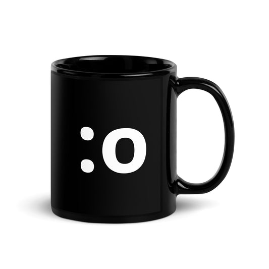 :o | Surprised Emoji 11 oz Ceramic Coffee Mug and Tea Mug (right view) - Emote IRL