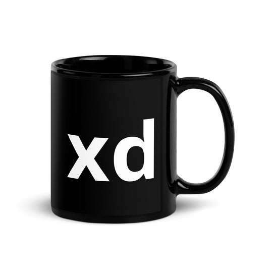 xd | Laughing Emoji 11 oz Ceramic Coffee Mug and Tea Mug (right view) - Emote IRL