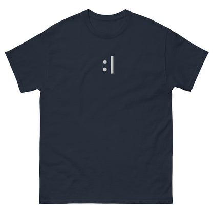 Navy :| | Bored Emoji Graphic T shirt for Men and Women - Emote IRL