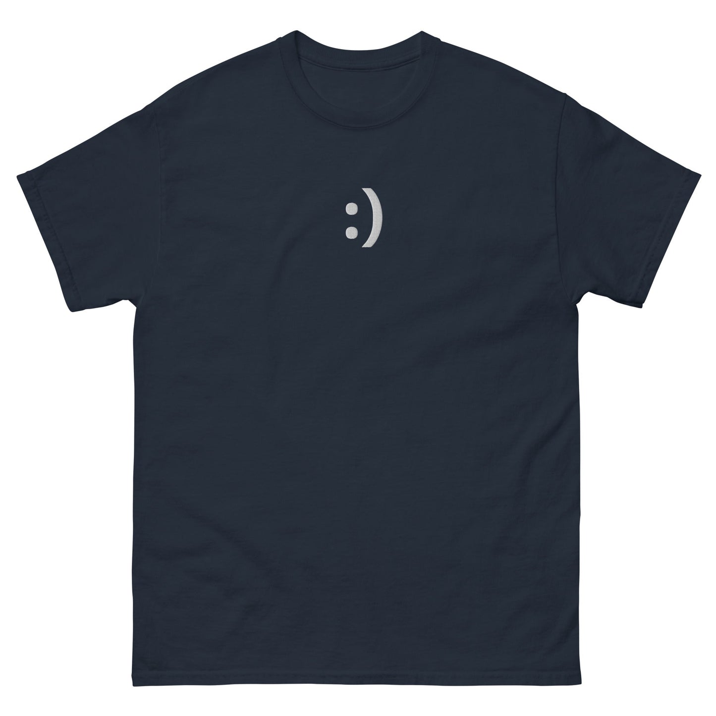 Navy :) | Happy Smiley Emoji Graphic T shirt for Men and Women - Emote IRL
