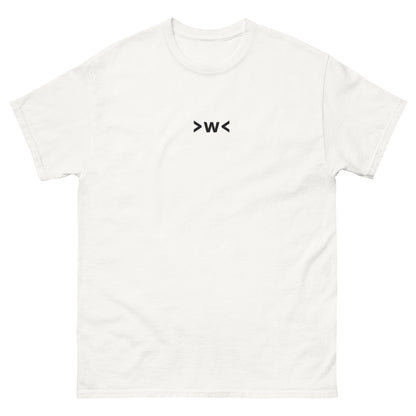 White >w< | Cute and Shy Emoji Graphic T shirt for Men and Women - Emote IRL